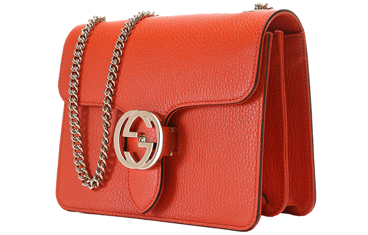 Женская кожаная сумка-кроссбоди GUCCI с тиснением под личи — фото 2