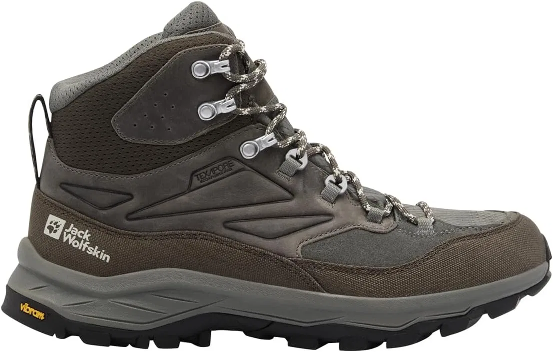 Мужские прогулочные кроссовки Jack Wolfskin Cyrox Texapore Mid M, Cold Coffee — фото 2