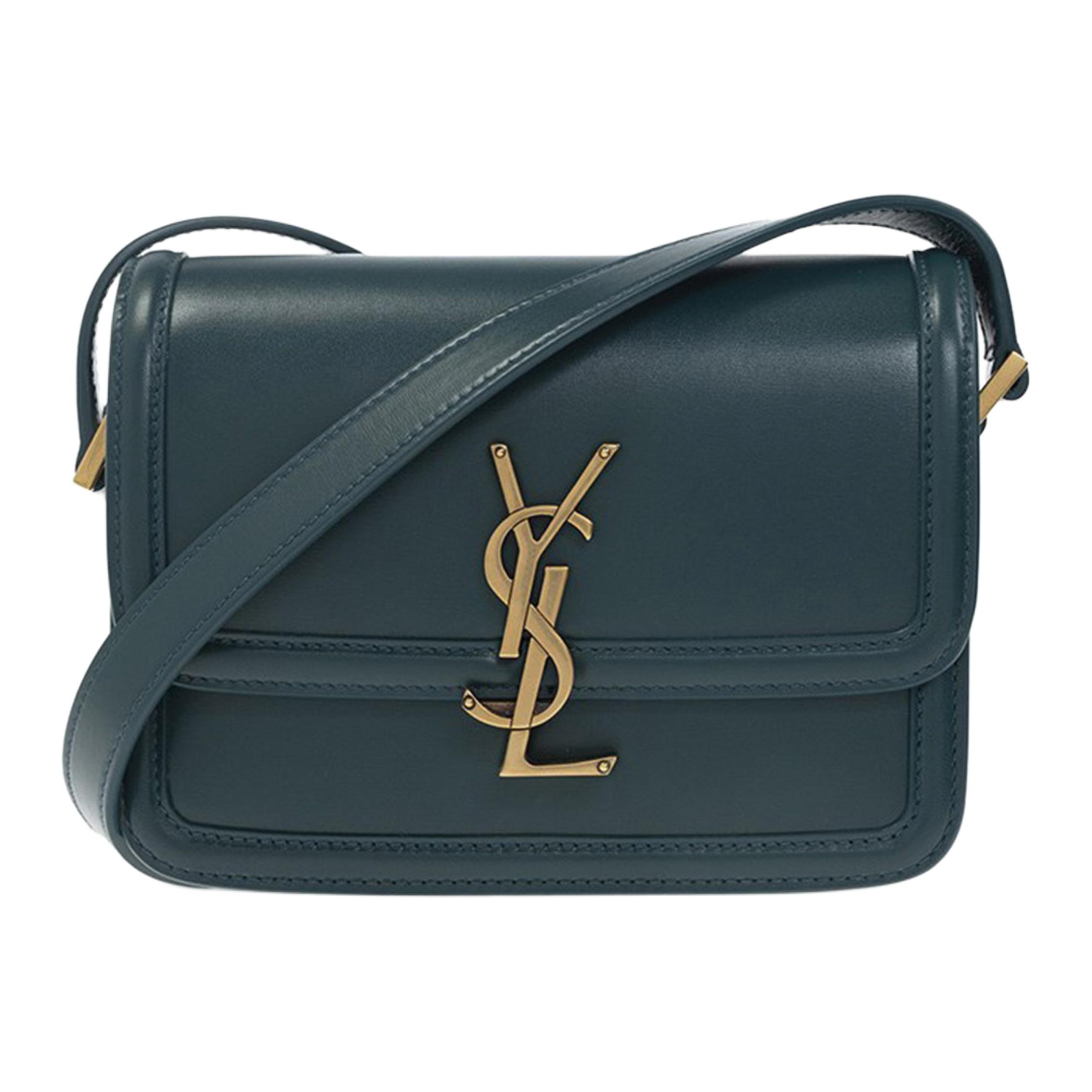 

SAINT LAURENT Кожаная сумка через плечо, зеленая Crossbody Bag