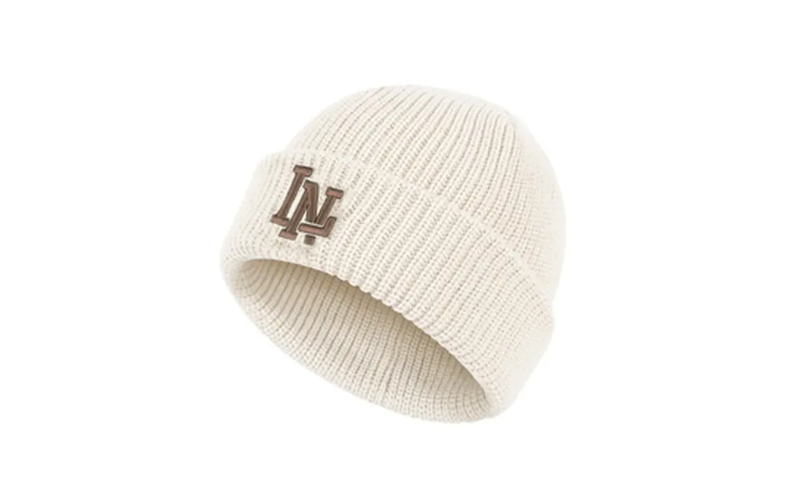 

LINING Акриловая вязаная шапка унисекс молочно-белая, Beige