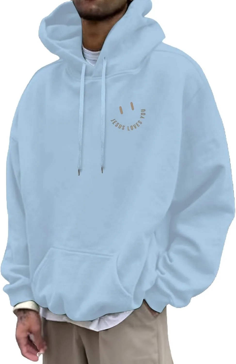 Толстовка с капюшоном Fleece Letter Print, мешковатая, с карманами — фото 4