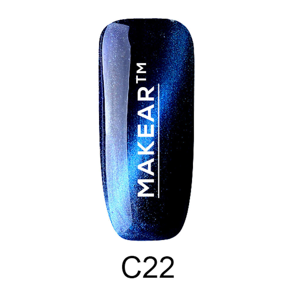 

Makear, Гибридный лак для ногтей, кошачий глаз 22, 8 мл
