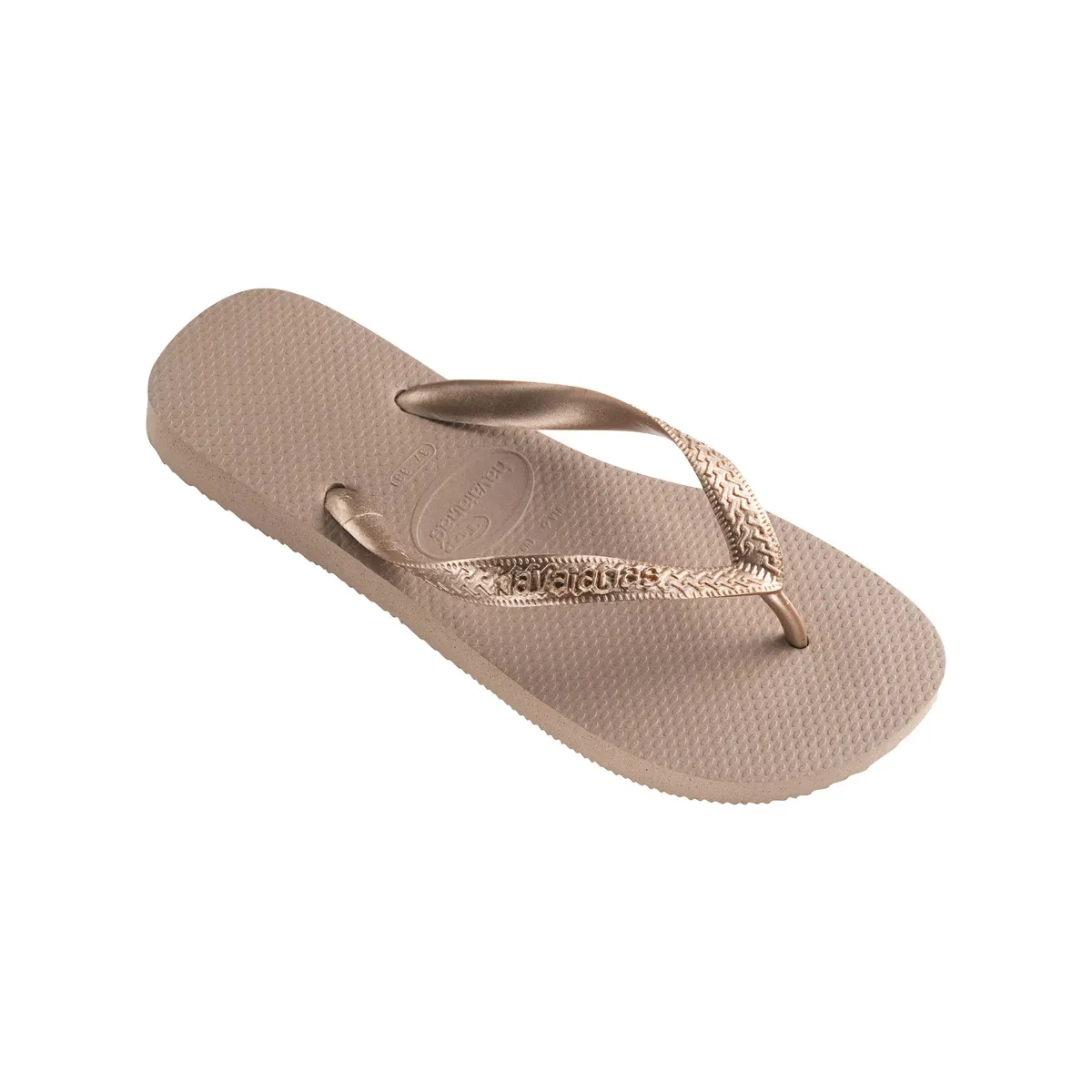 Женские шлепанцы с ремешками Havaianas, золотой — фото 2