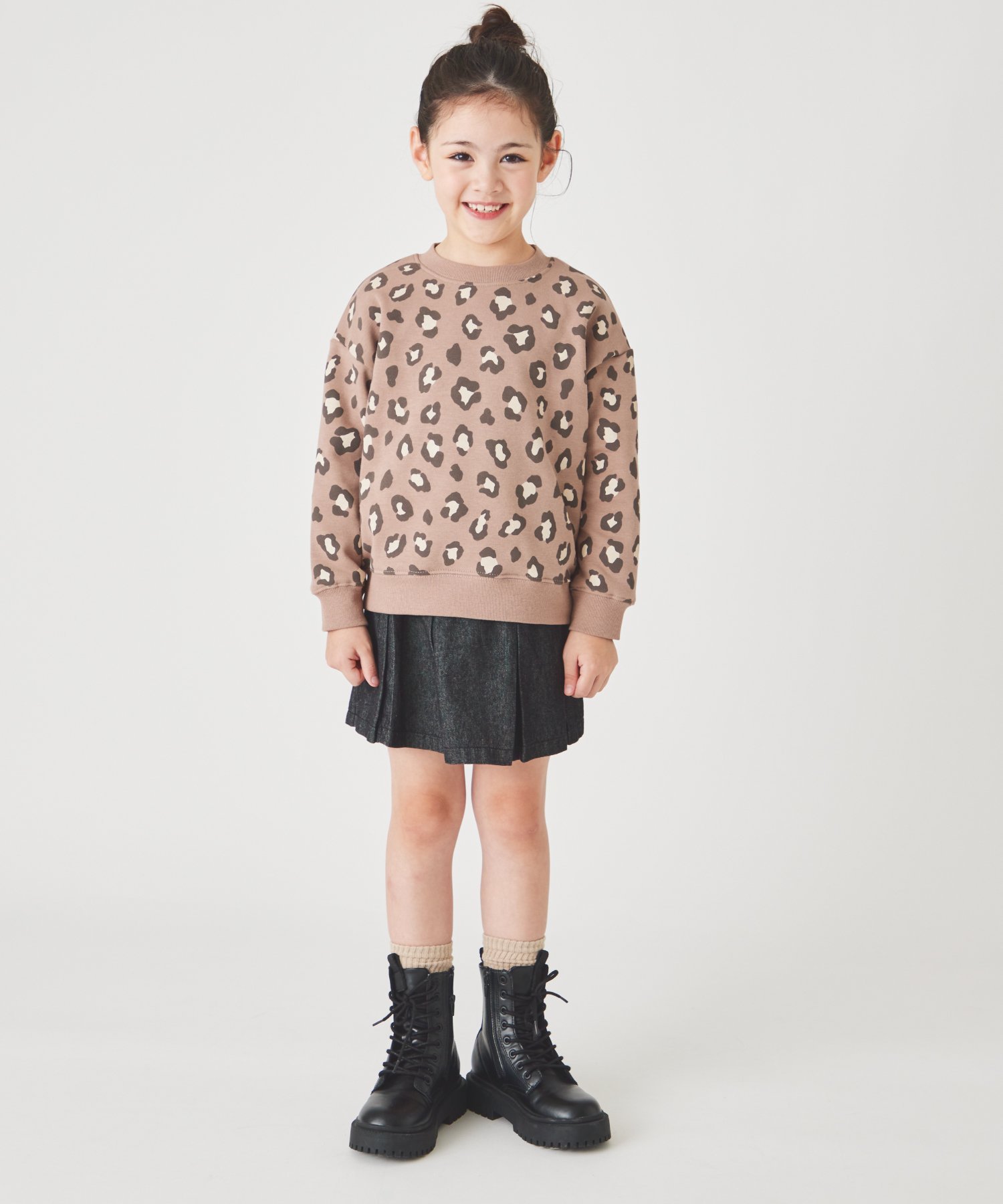 Толстовка с флисовой подкладкой и принтом по всей поверхности. Ever Closet, Leopard (Mocha)