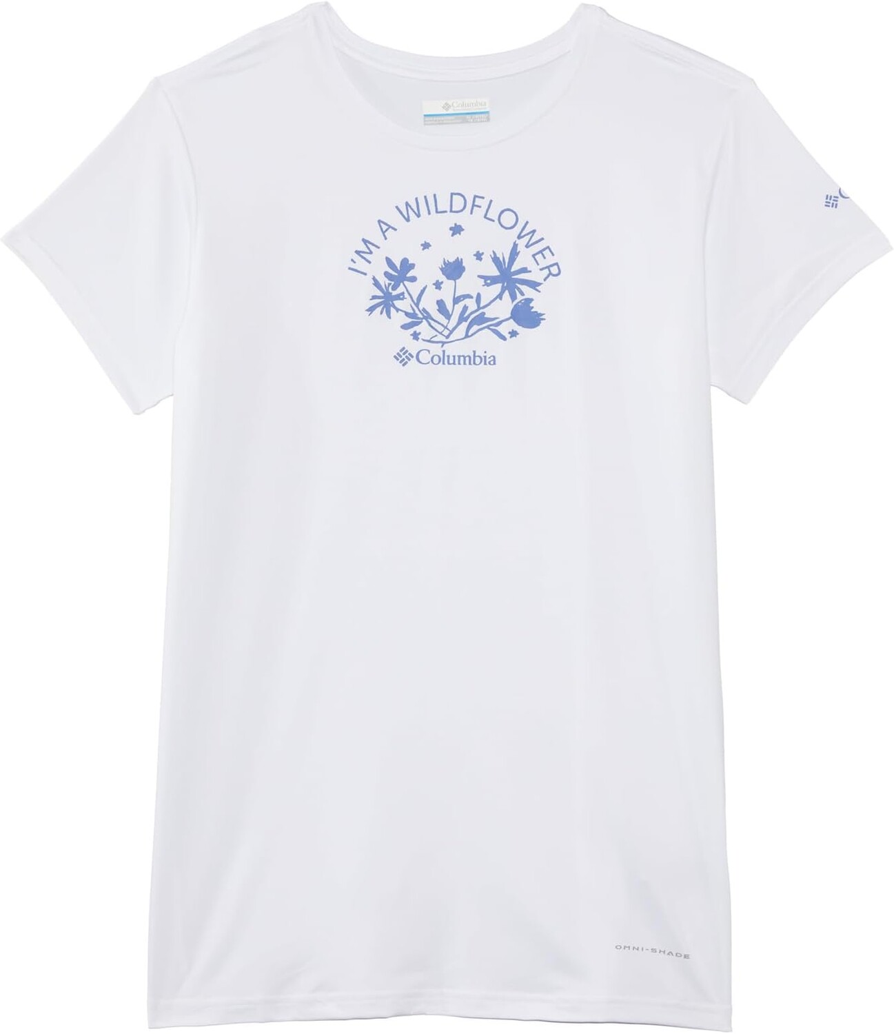 

Рубашка Columbia Kids Mission Peak Short Sleeve Graphic Shirt, цвет White/Floral Fancy