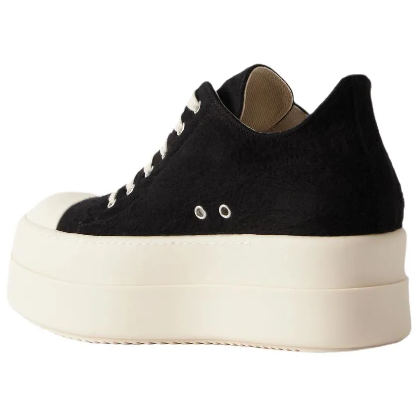 RICK OWENS RO Double Bumper Low top Canvas Shoes мужские черные — фото 4
