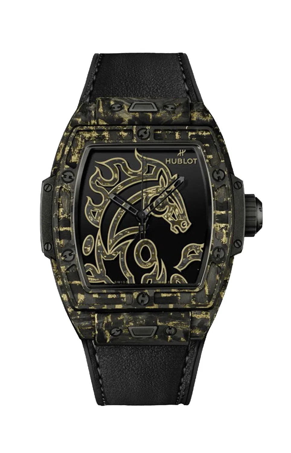 SPIRIT OF BIG BANG ГОД ЛОШАДИ КАРБОН ЖЕЛТОЕ ЗОЛОТО 42 ММ - 646.QX.1233.VR.CNY26 HUBLOT, золотой