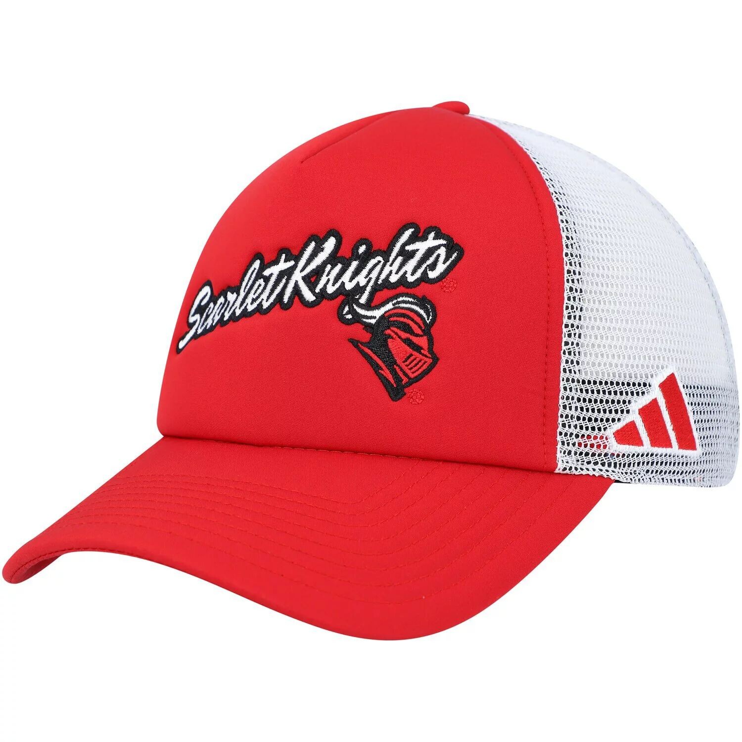 

Мужская кепка adidas Scarlet Rutgers Scarlet Knights Script Trucker Snapback