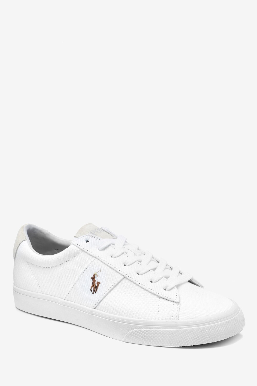 Кроссовки Sayer из парусины White с логотипом Polo Ralph Lauren, белый — фото 2