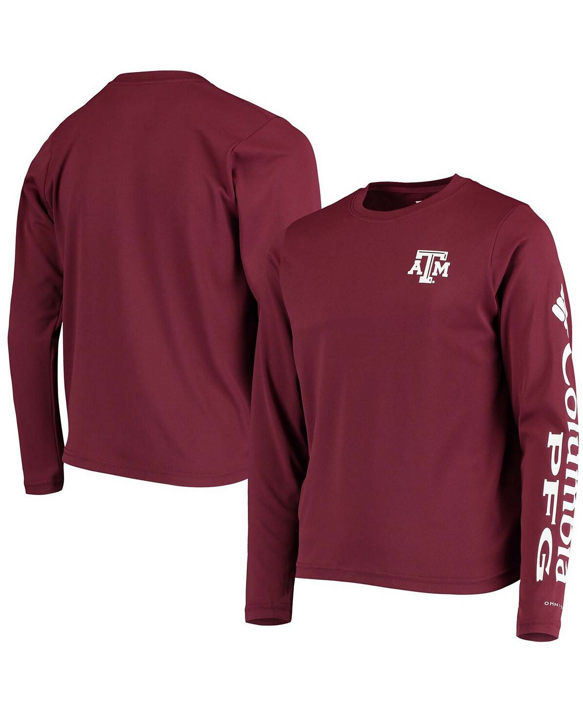 

Футболка Big Boys Maroon Texas A M Aggies PFG Terminal Tackle с длинными рукавами и омни-оттенком Columbia