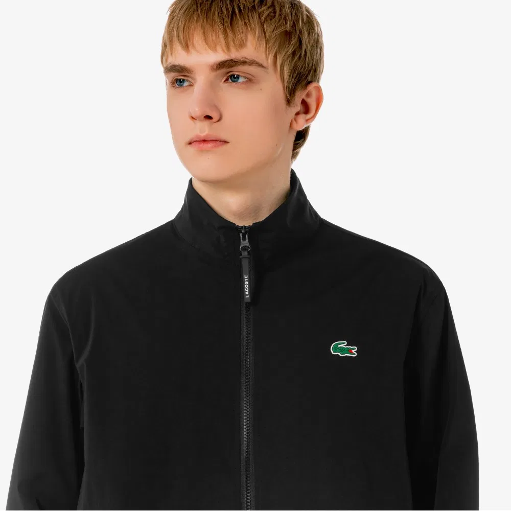 Мужская эластичная тканая куртка-комплект чёрного цвета от Lacoste — фото 2