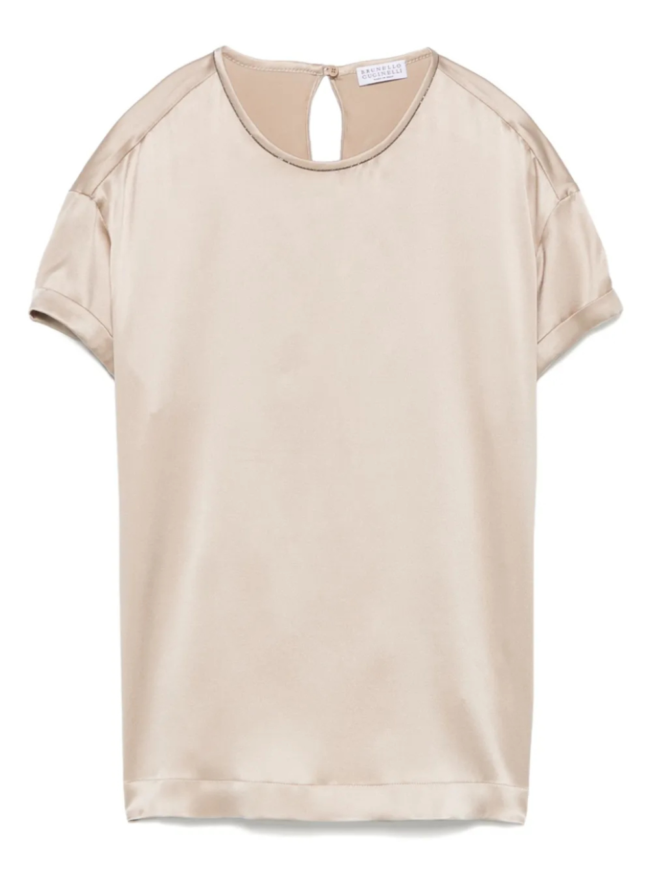 

Футболка Brunello Cucinelli атласный топ, нейтральный