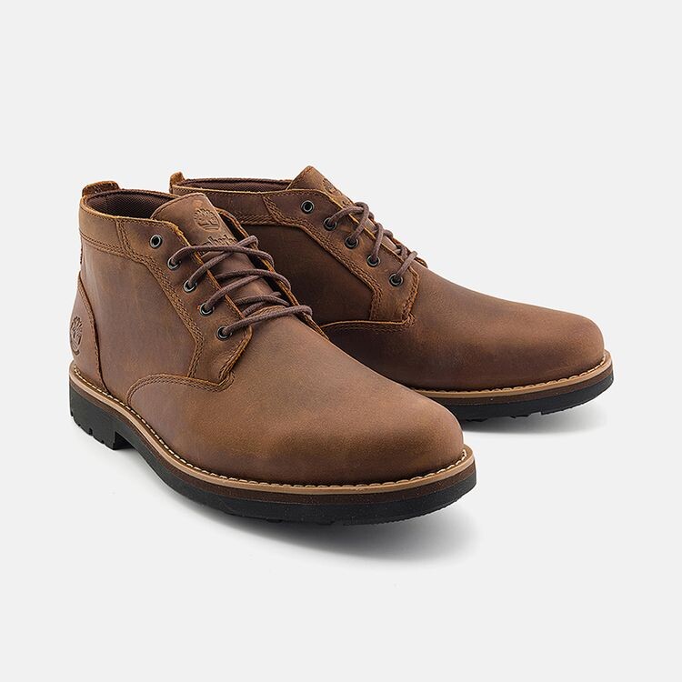 Мужские ботинки Timberland кожаные на шнуровке, коричневый — фото 4