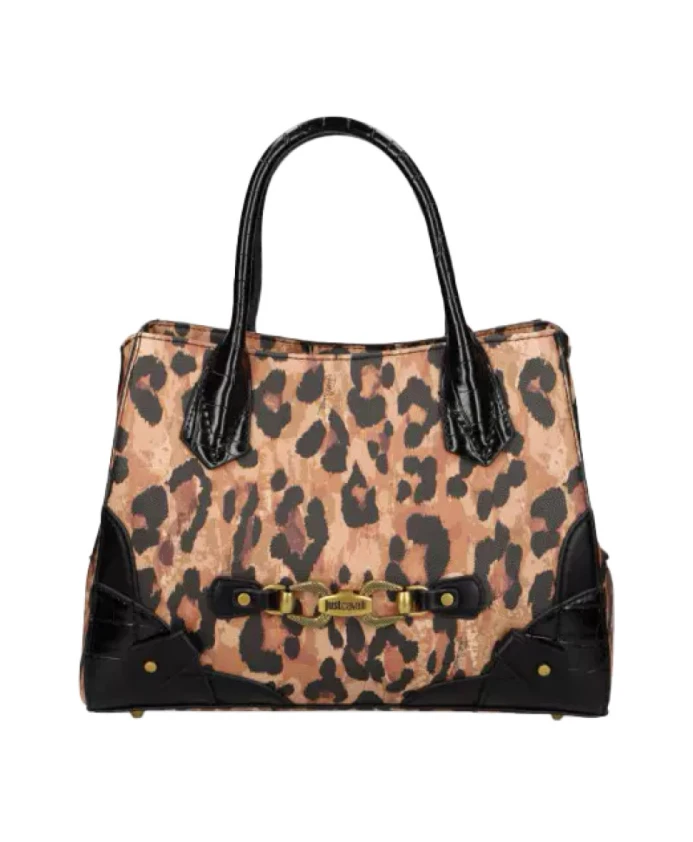 

Сумка-Шоппер с изображением укуса змеи Just Cavalli, коричневый