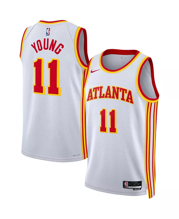 

Мужская и женская баскетбольная майка Trae Young Atlanta Hawks Swingman Nike, белый