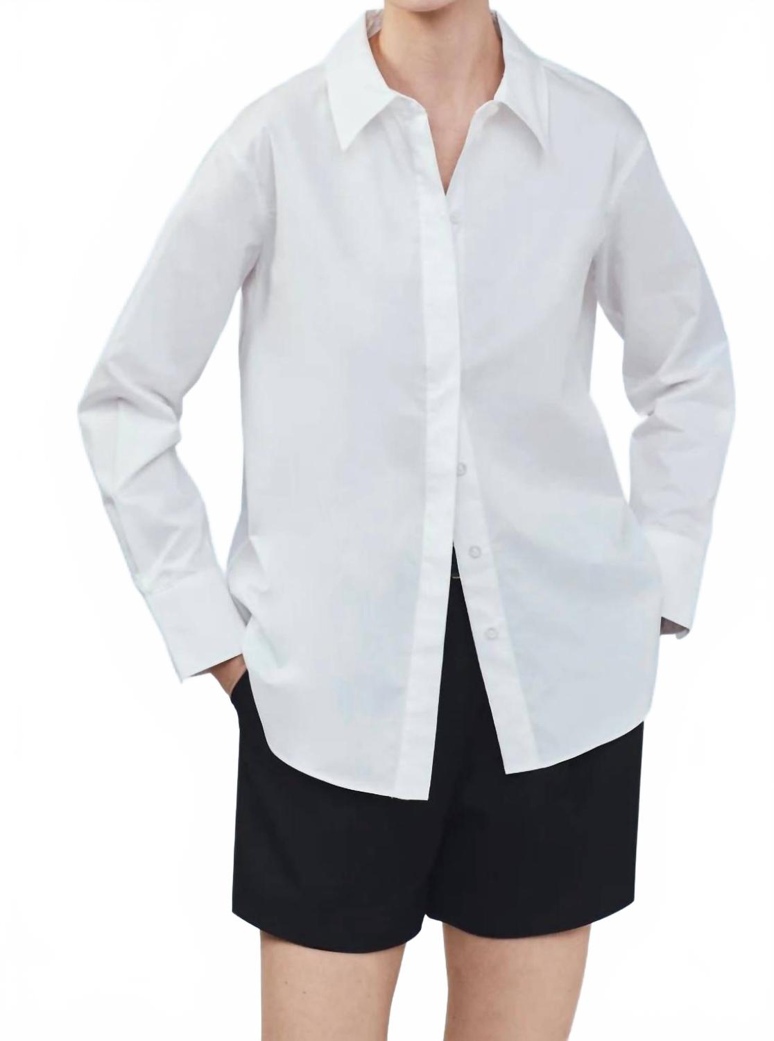 

Классическая рубашка с пуговицами в белом цвете Mayson the Label