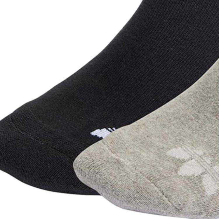 Носки с тремя полосками, 2 пары, унисекс, 2 пары Adidas Originals, 2 pack (черный+medium heather серый) — фото 3