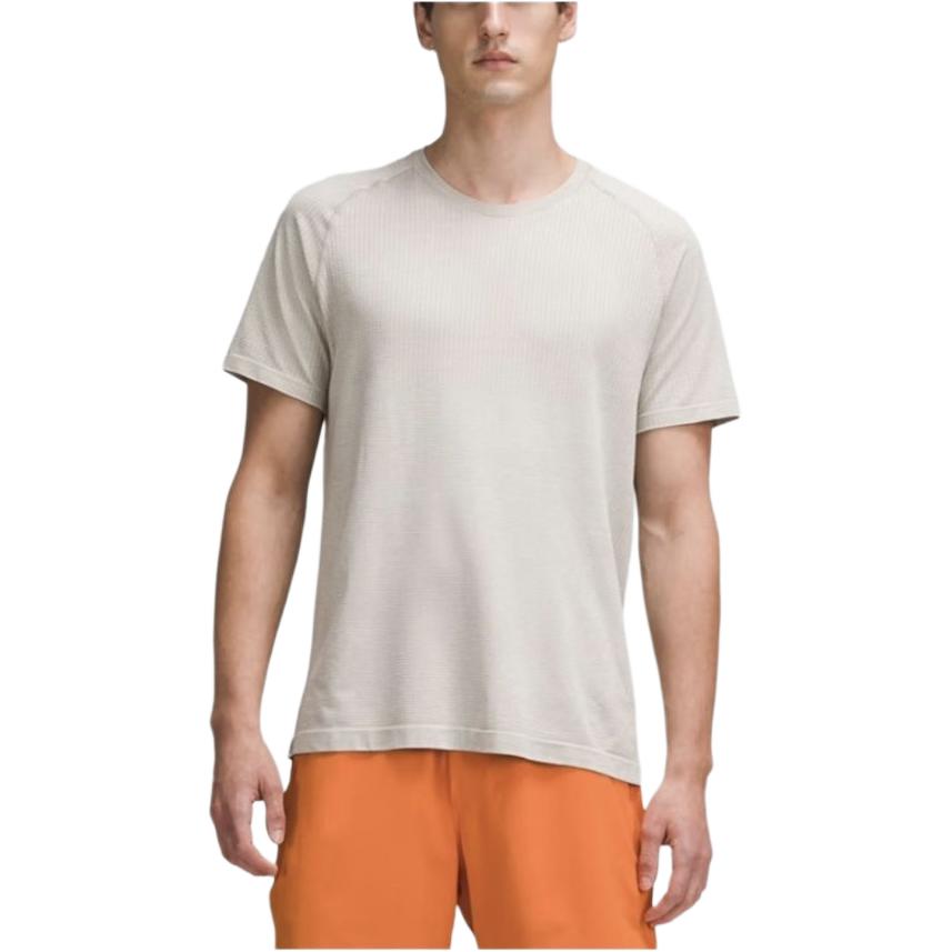 

Мужская футболка Metal Vent Tech Lululemon, Raw Flax/Rwli/Wht