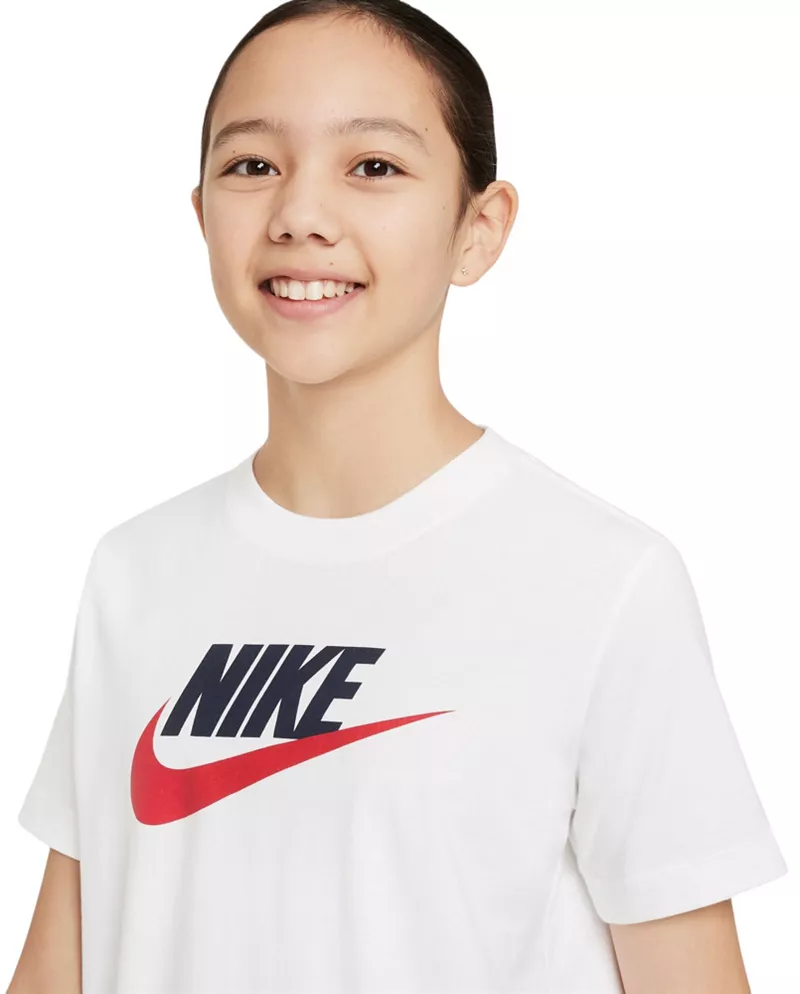 Детская футболка Sportswear Futura с логотипом Nike, белый — фото 3