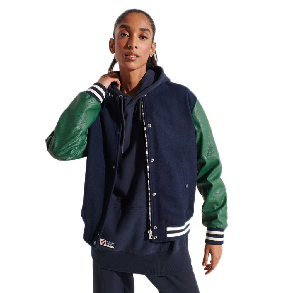 

Куртка Superdry Wool Varsity Baseball, синий