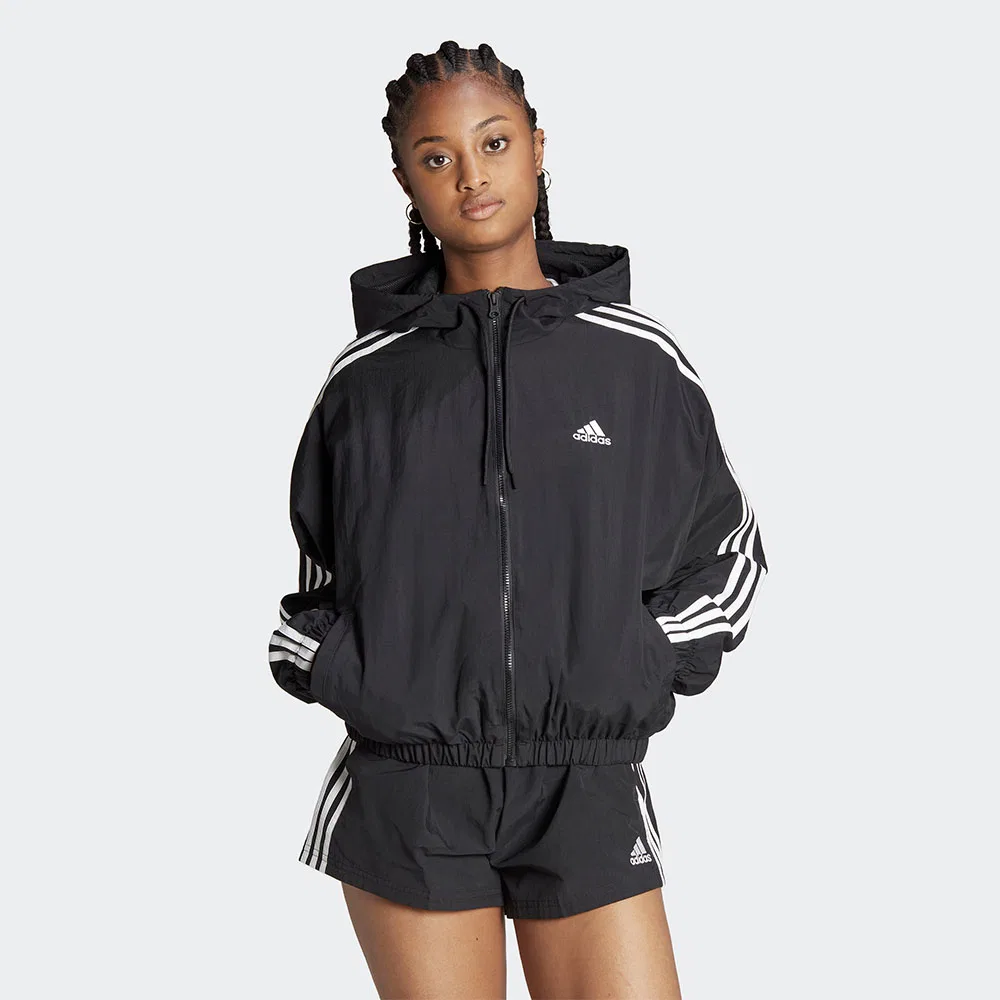 Женская ветровка Essential 3S из тканого материала чёрная от Adidas