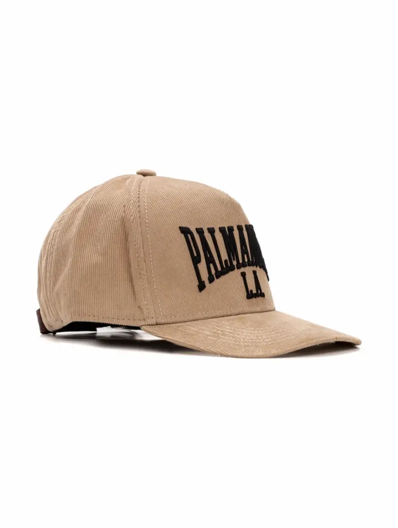 

Вельветовая кепка с логотипом Palm Angels, бежевый
