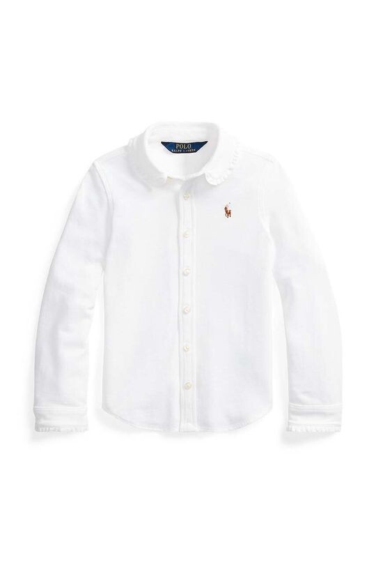 

Детская хлопковая рубашка Polo Ralph Lauren, белый