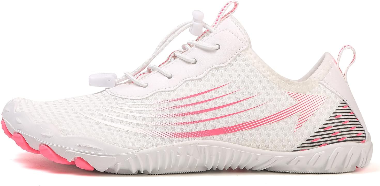 

Треккинговая обувь для ходьбы для женщин и мужчин, противоскользящая, здоровая обувь, спортивная обувь с защитой от скольжения, обувь с широкой носочной частью, водная обувь, кросс-тренеры Generic, белый