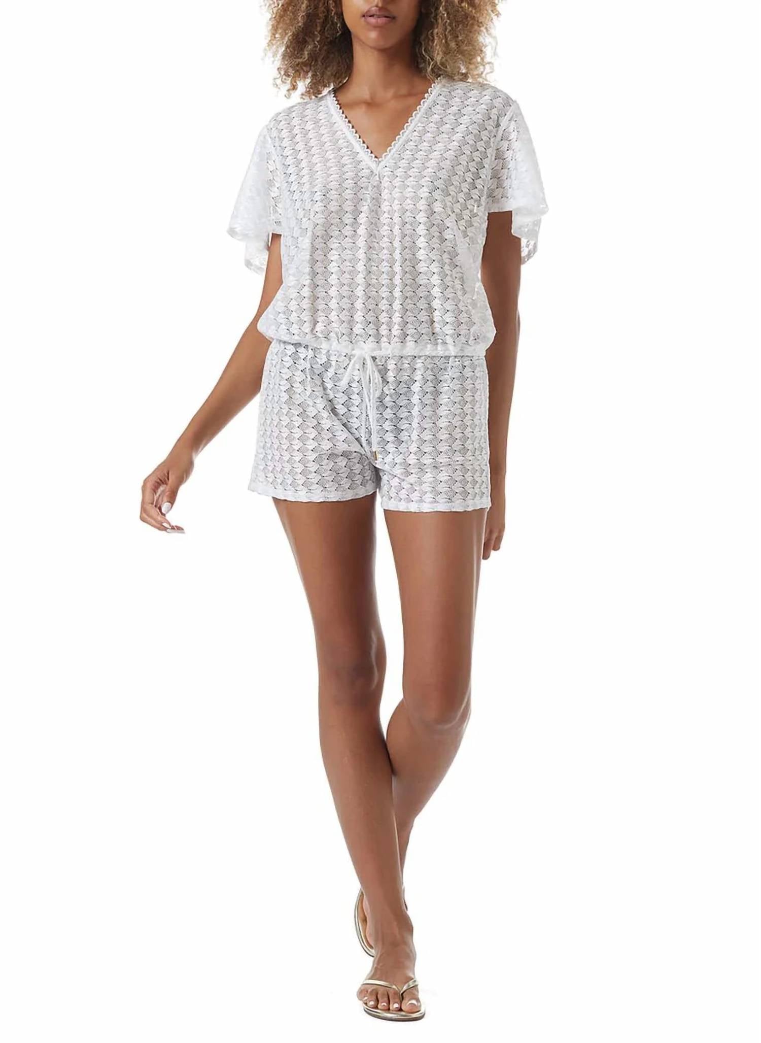 

Лола Ромпер в белом Melissa Odabash