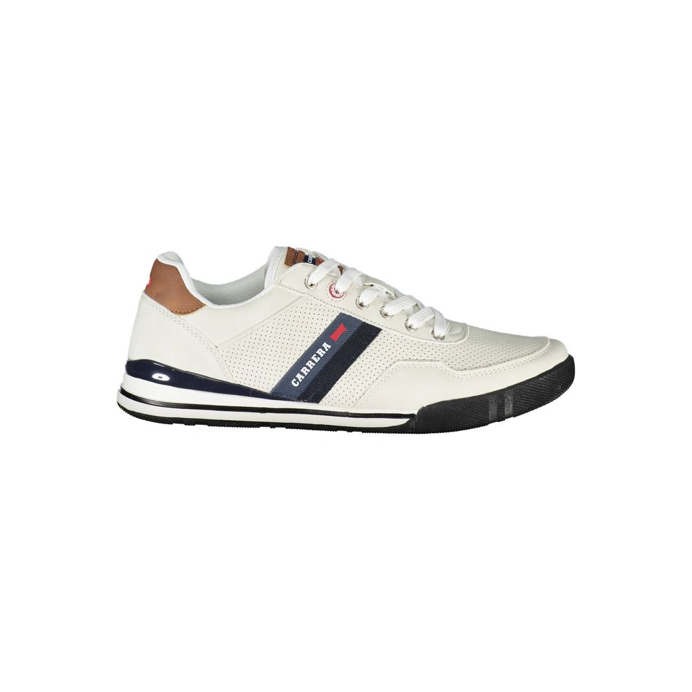 

Элегантные белые кроссовки с контрастными акцентами Carrera