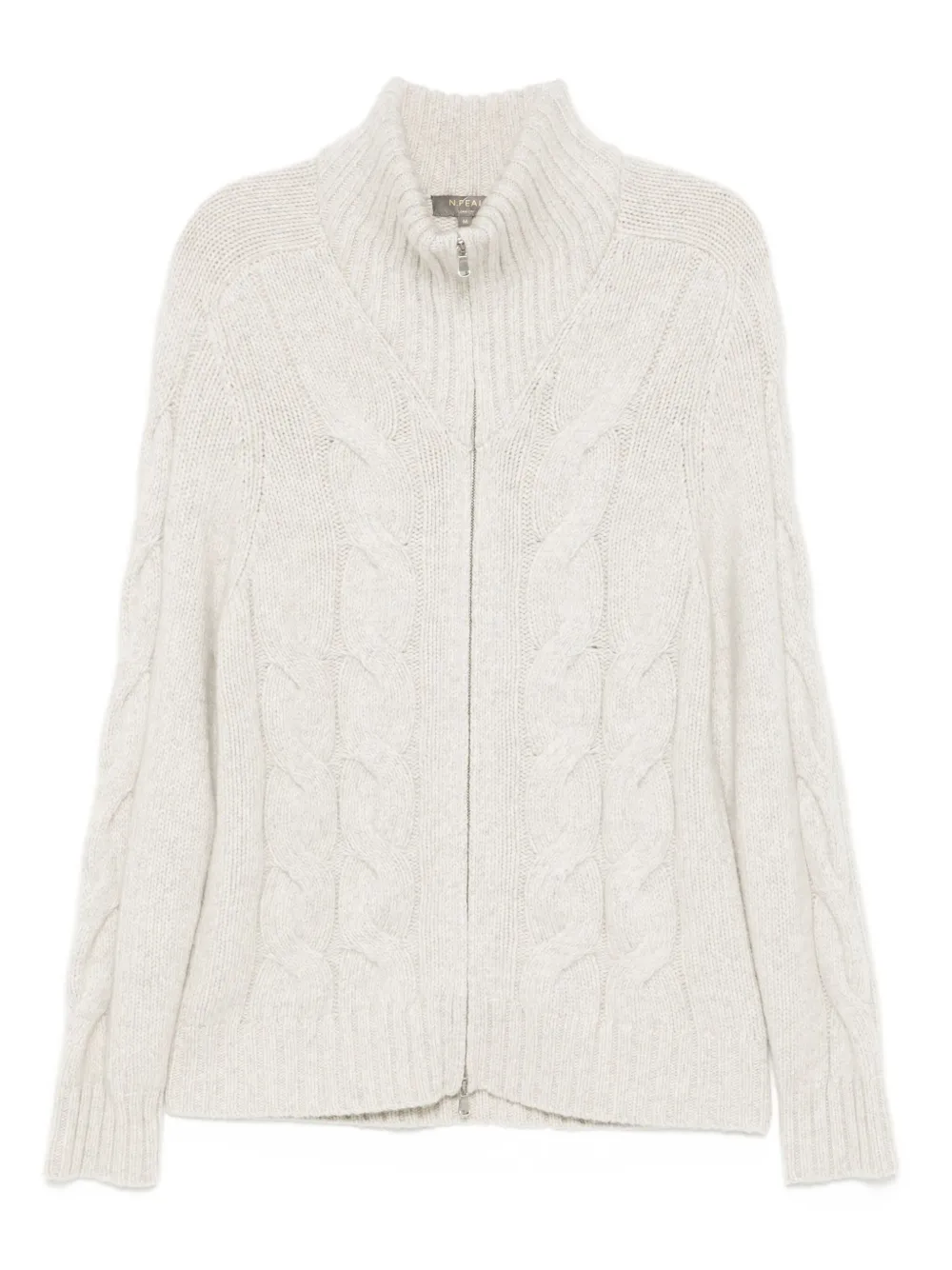 

Кардиган фактурной вязки N.Peal, нейтральный