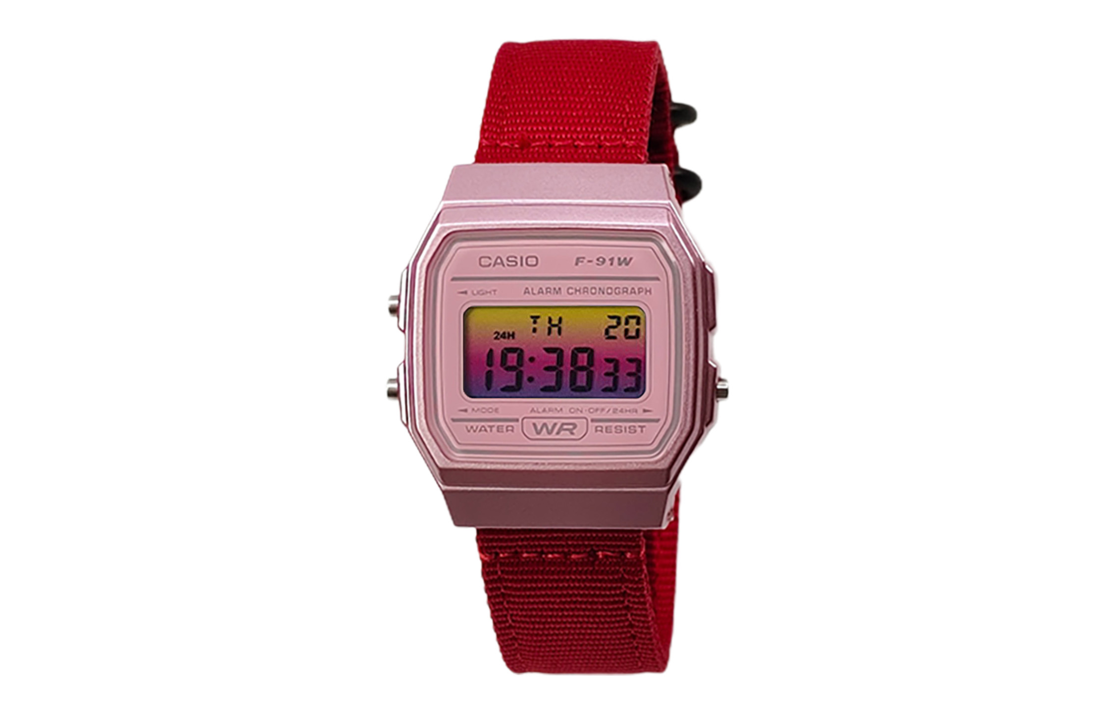 

CASIO Часы Retrofit Series Quartz Movement Nylon Strap Watch Men's Watch Pink Watch Dial