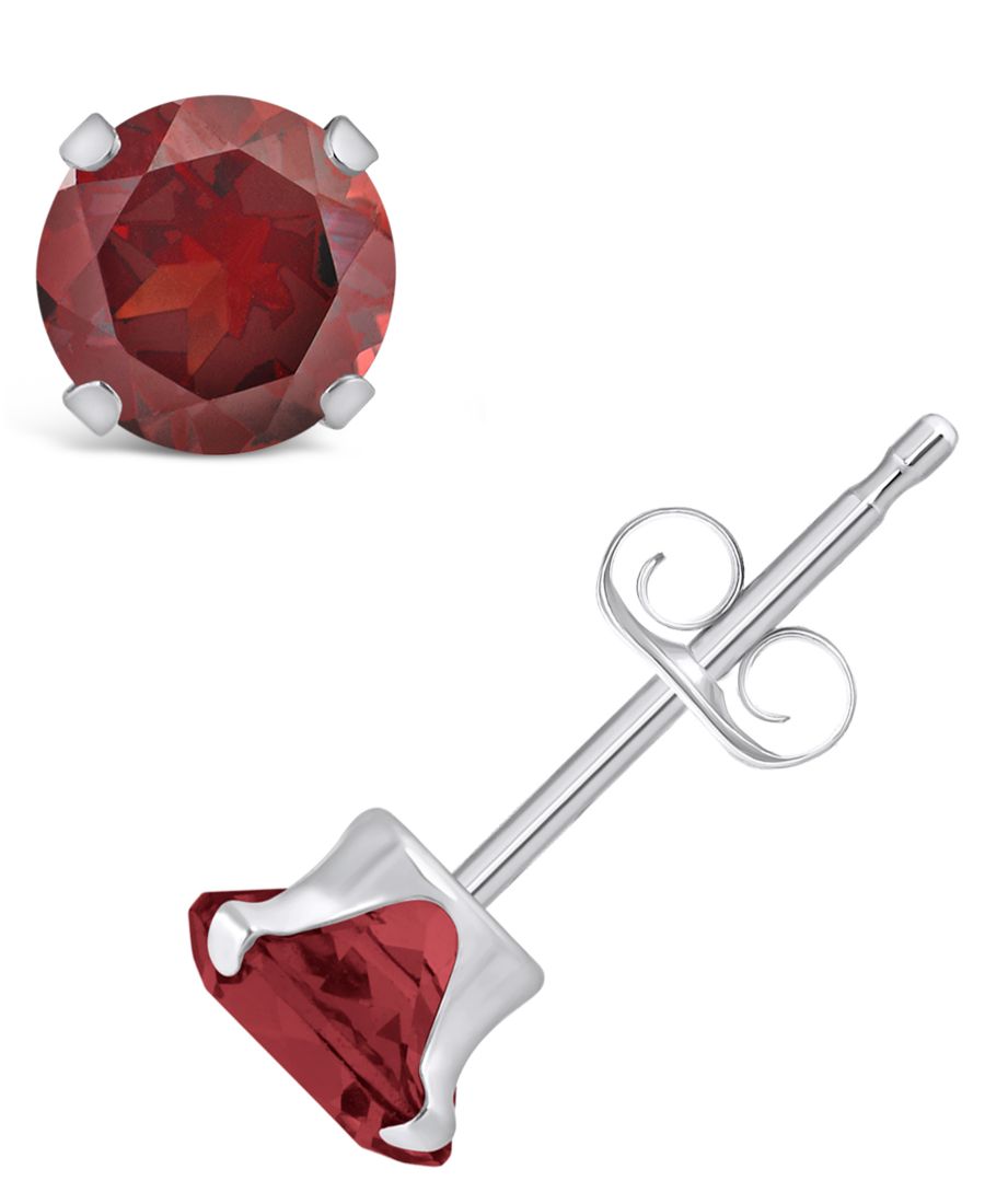 

Серьги-гвоздики с драгоценными камнями из белого золота 10 карат Macy's, Garnet