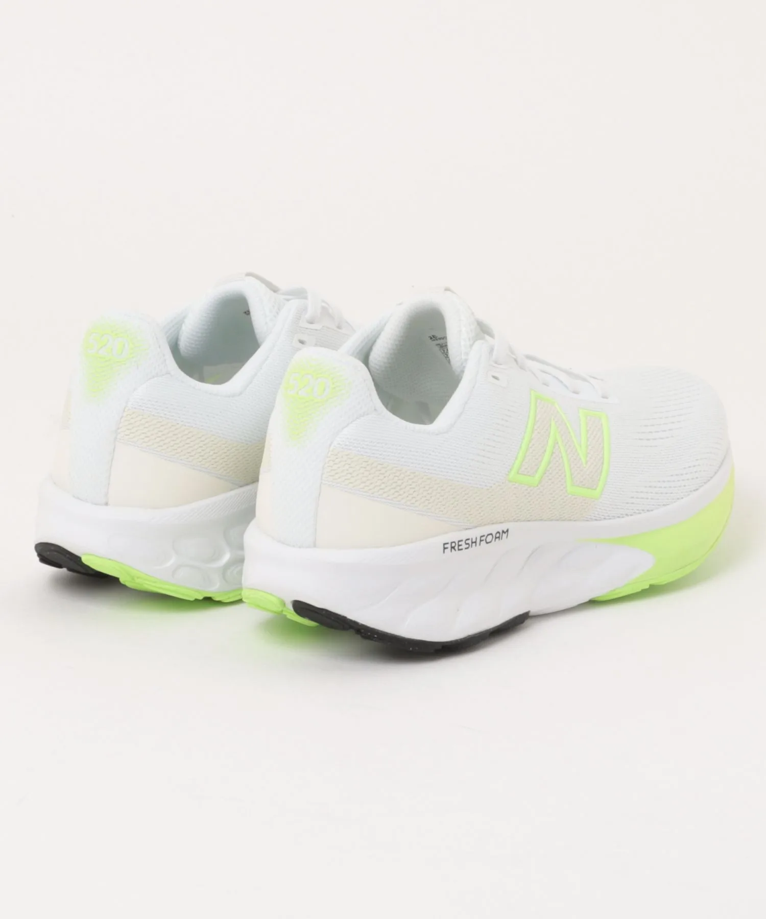 Мужские кроссовки с технологией Fresh Foam M520 New Balance бело-лаймовые — фото 2