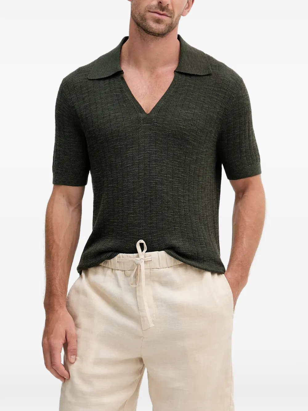 

Футболка с V-образным вырезом Frescobol Carioca, зеленый