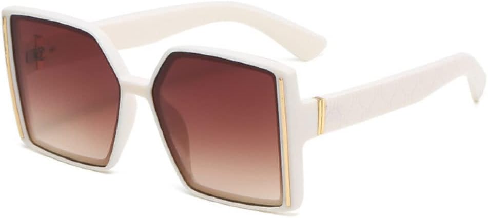 

Солнцезащитные очки для женщин и мужчин, зеленые градиентные солнцезащитные очки, большие мужские очки, очки для вождения, очки с защитой от УФ-излучения UV400 LANGSER, White Brown