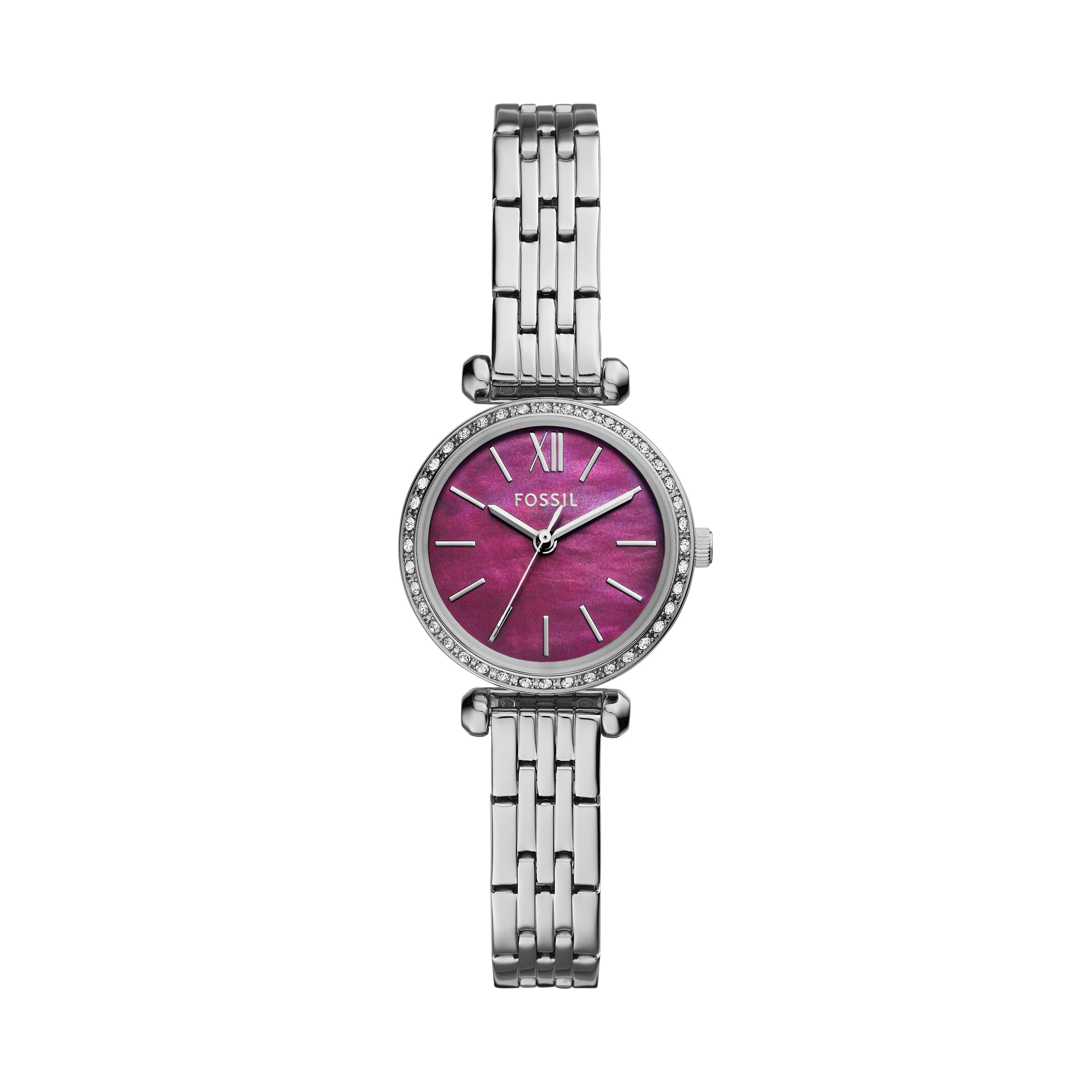 

Женские часы Fossil Tillie с тремя стрелками, нержавеющая сталь, серебряный