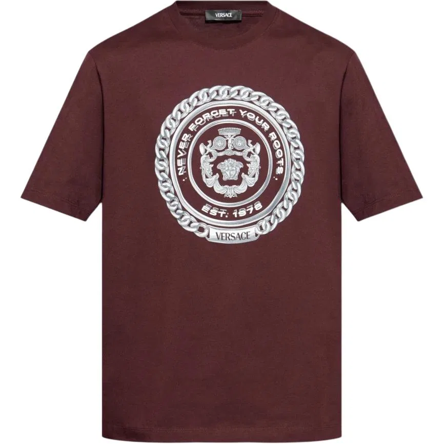 Футболка с принтом VERSACE Dark Burgundy