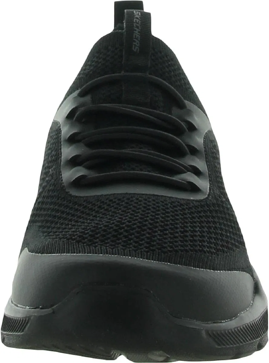 Мужские спортивные кроссовки Skechers из сетчатой ​​ткани с эффектом памяти и эластичным шнурком, Black — фото 2