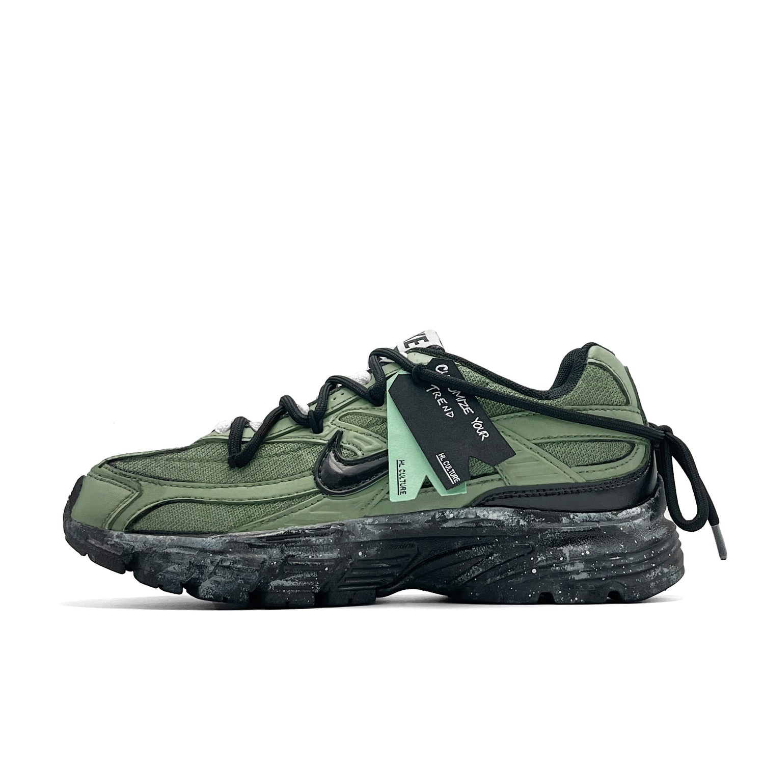 

Nike Initiator Cushioning Abrasion Resistant Support Low top Casual City Commute Running Shoes Unisex Army Green