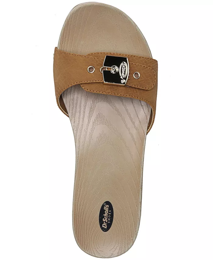 Женские классические шлепанцы Slide Dr. Scholl's, коричневый/бежевый — фото 4
