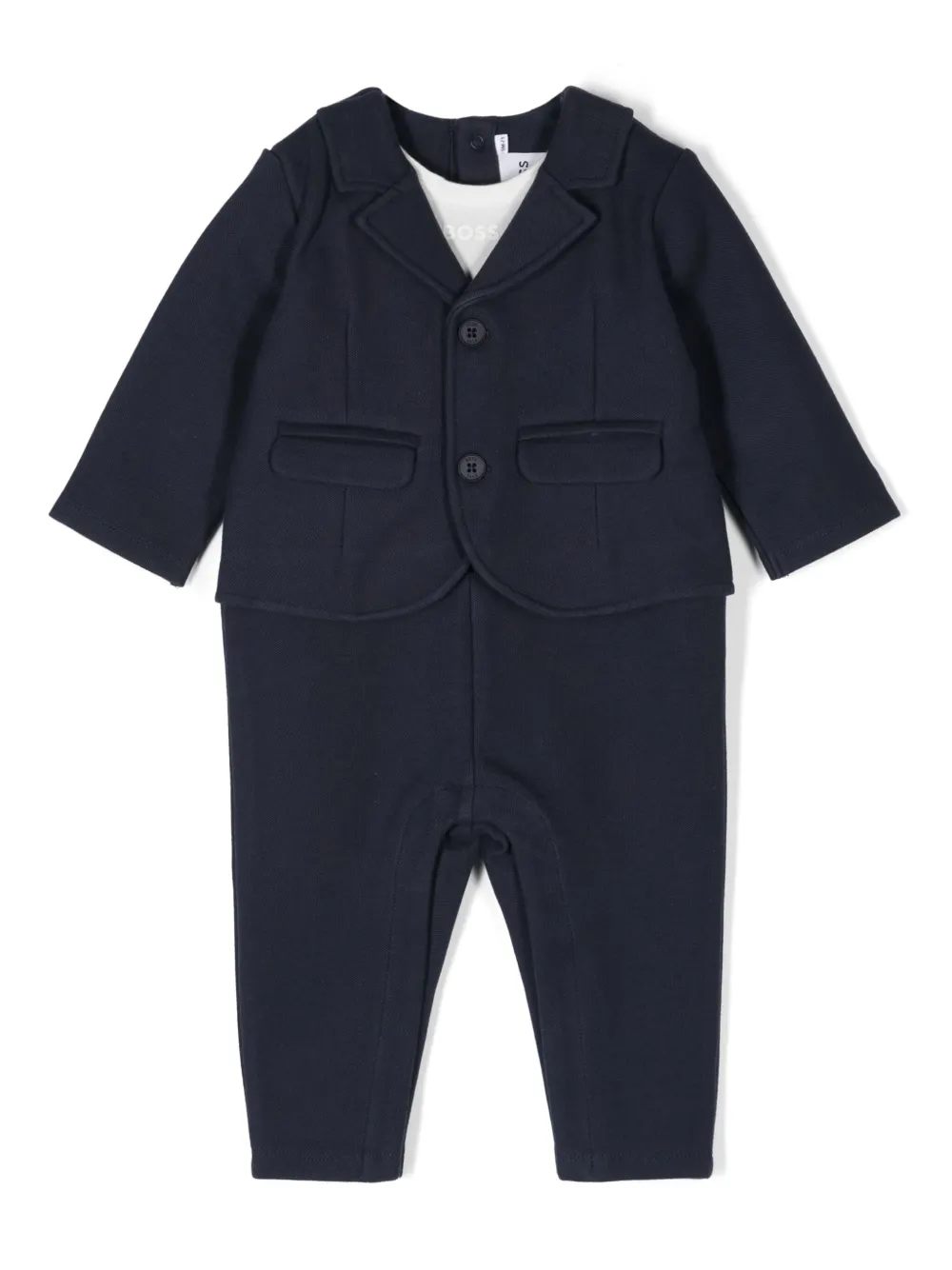

Ромпер с логотипом BOSS Kidswear, синий