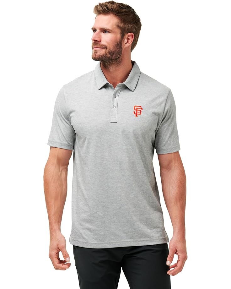 

Поло TravisMathew San Fransisco Giants The Zinna Polo, цвет Heather Grey