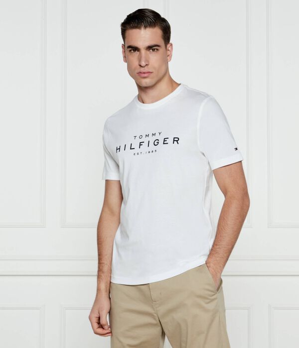 

Футболка мужская Tommy Hilfiger хлопковая с надписью, белый
