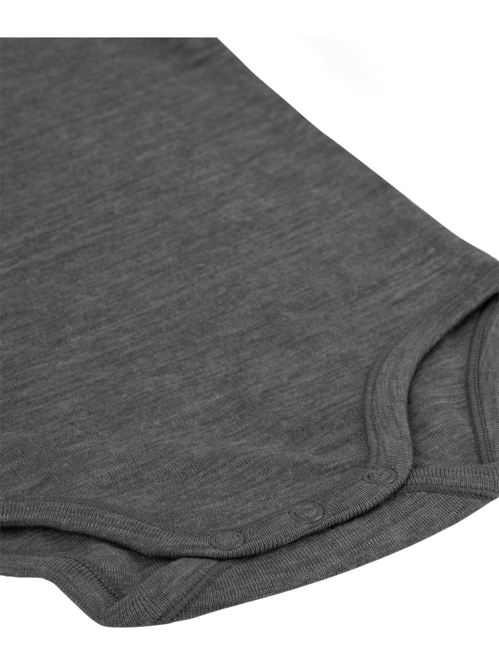 Normani Outdoor Sports Комплект из двух детских бодиков (двойня) из мериносовой шерсти, цвет антрацит — фото 4