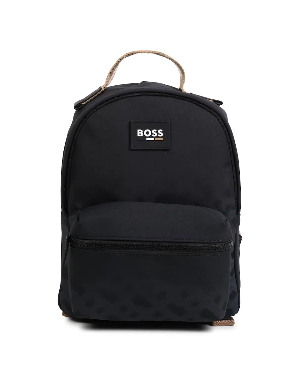 

Детский рюкзак с передним карманом BOSS Kidswear, черный