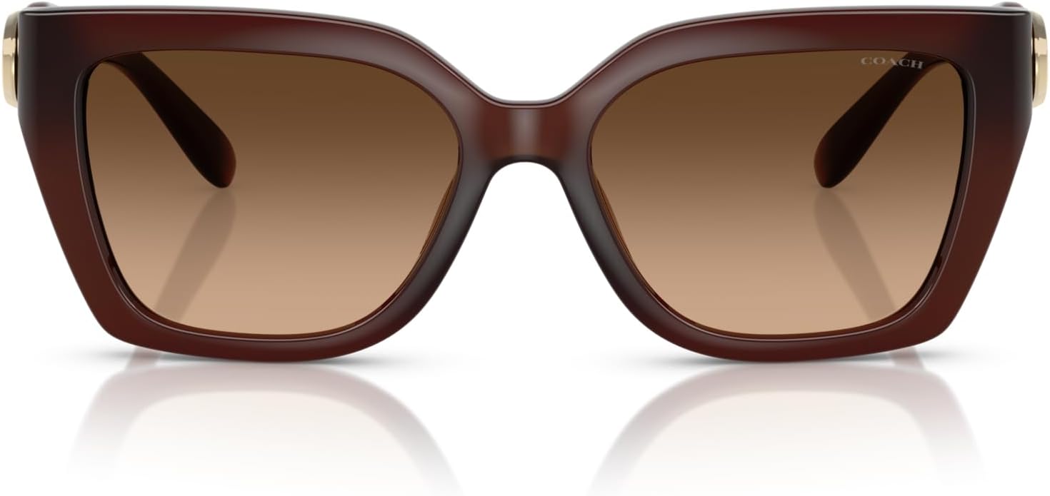 

COACH женские солнцезащитные очки HC8408U универсального размера квадратной формы, Milky Hazelnut/Brown Gradient