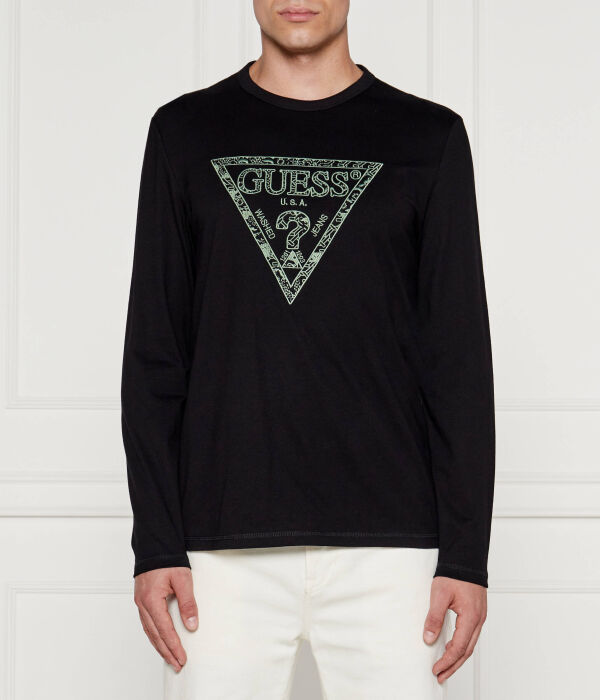 

Лонгслив Guess Jeans Embro Regular Fit, черный