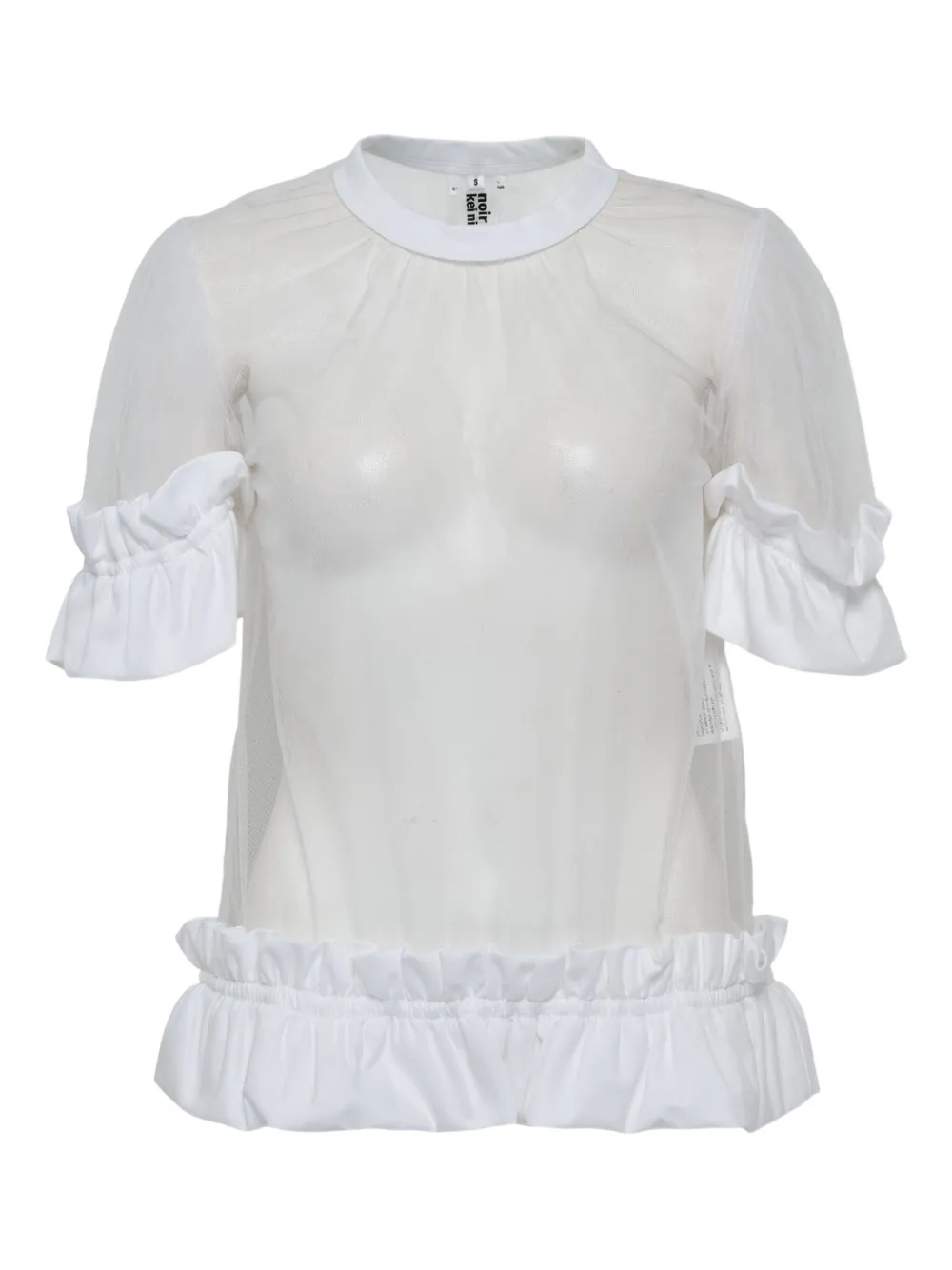 

Гофрированный топ Noir Kei Ninomiya, белый