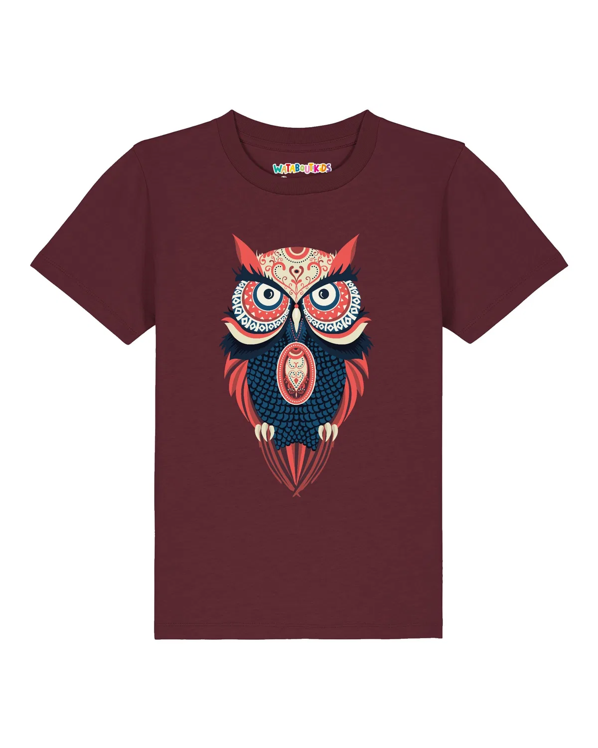 Футболка 'Colorful Owl' Watabout.Kids, Bordeaux